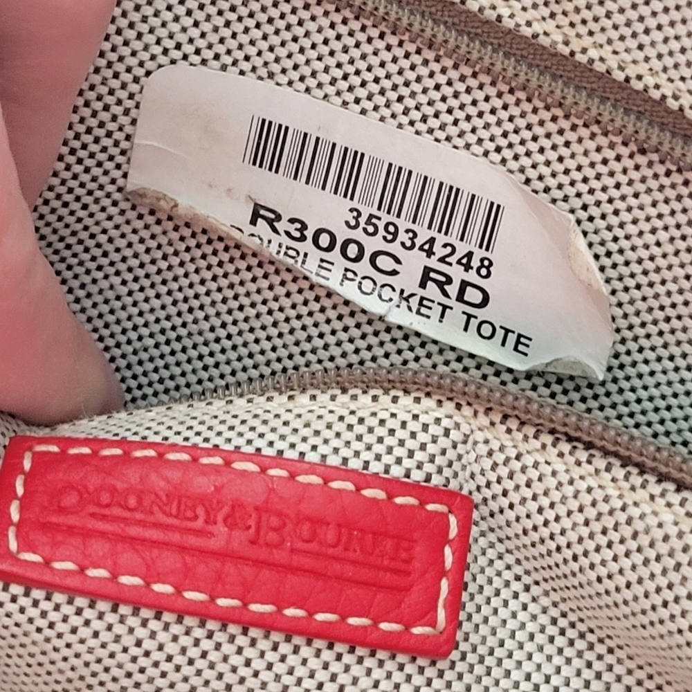 Dooney & Bourke Red Pebbled Leather Tote Bag Crossbody Purse Wallet - Picture 9 of 12